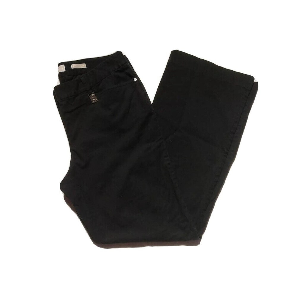 Michael Kors Women Pants Size 8P Gramercy Fit Black Casual Chino Pockets